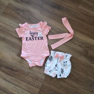 🐇HOPPY EASTER Baby Girl Easter Bunny Outfit SIZE: 3-6 Months🐇